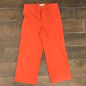 Madewell Slim Emmet Wide Leg Cropped Pants
